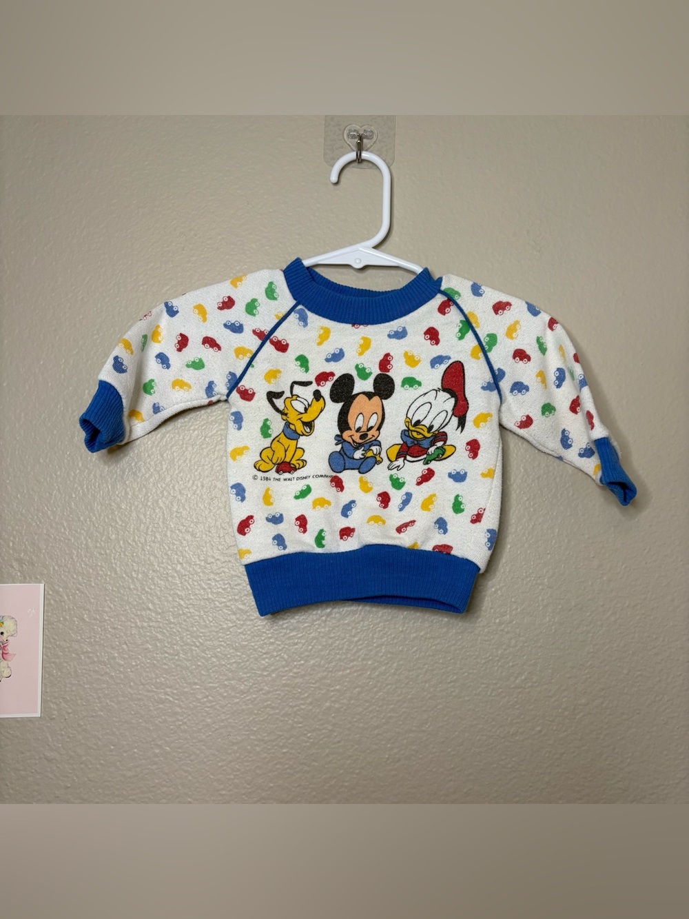 Disney Mickey Mouse baby infant true vintage 90s cotton sweatshirt 0-6 months bl